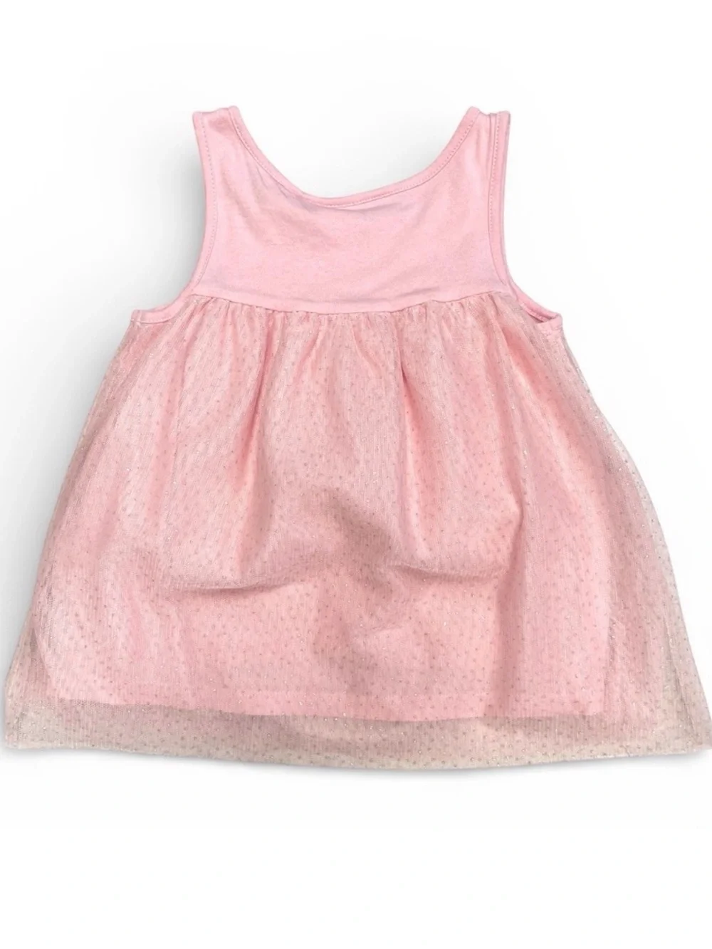 Baby GAP Girls 3T Pink Glitter Tulle Tank Top Empire Waist